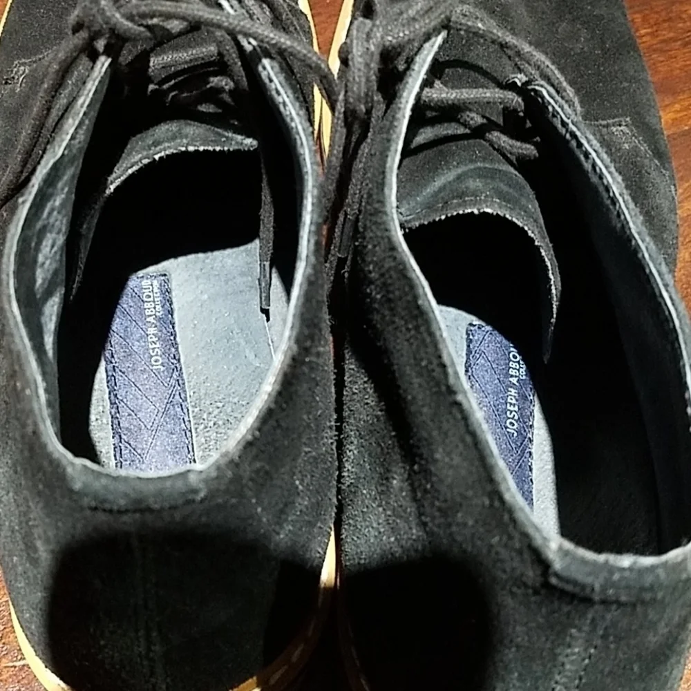 JOSEPH ABBOUD BLACK SUEDE CHUKKA BOOTS SIZE 11.5